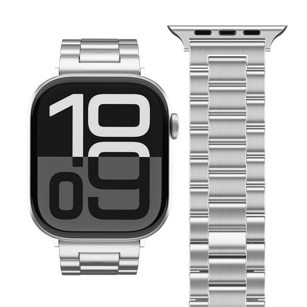 Vonmählen Gliederarmband 2 für Apple Watch 44/45/46/49mm, silber