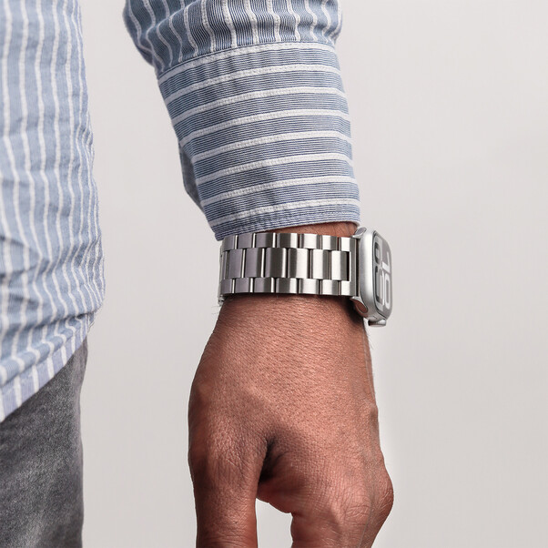 Vonmählen Gliederarmband 2 für Apple Watch 44/45/46/49mm, silber