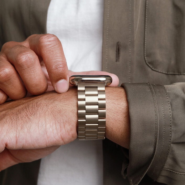 Vonmählen Gliederarmband 2 für Apple Watch 44/45/46/49mm, gold