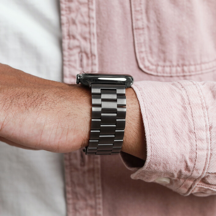Vonmählen Gliederarmband 2 für Apple Watch 44/45/46/49mm, granitgrau