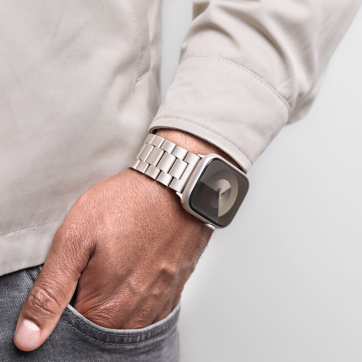 Vonmählen Gliederarmband 2 für Apple Watch 44/45/46/49mm, champagne