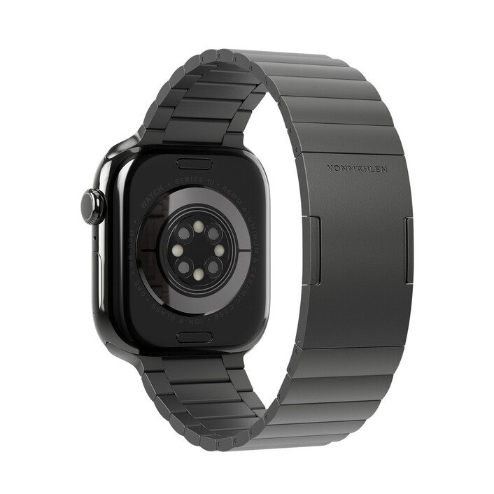 Vonmählen Edelstahl Gliederarmband Pro für Apple Watch 44/45/46/49mm, granitgrau