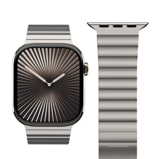 Vonmählen Edelstahl Gliederarmband Pro für Apple Watch 40/41/42mm, wüstensand