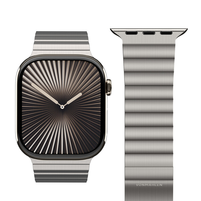 Vonmählen Edelstahl Gliederarmband Pro für Apple Watch 44/45/46/49mm, wüstensand