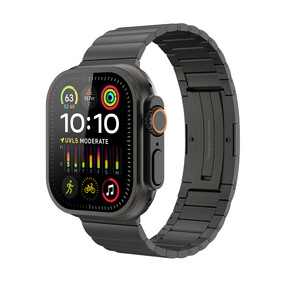 Vonmählen Titan Gliederarmband Pro für Apple Watch 44/45/46/49mm, schwarz