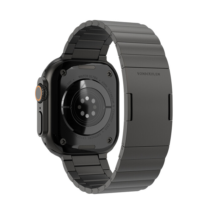Vonmählen Titan Gliederarmband Pro für Apple Watch 44/45/46/49mm, schwarz