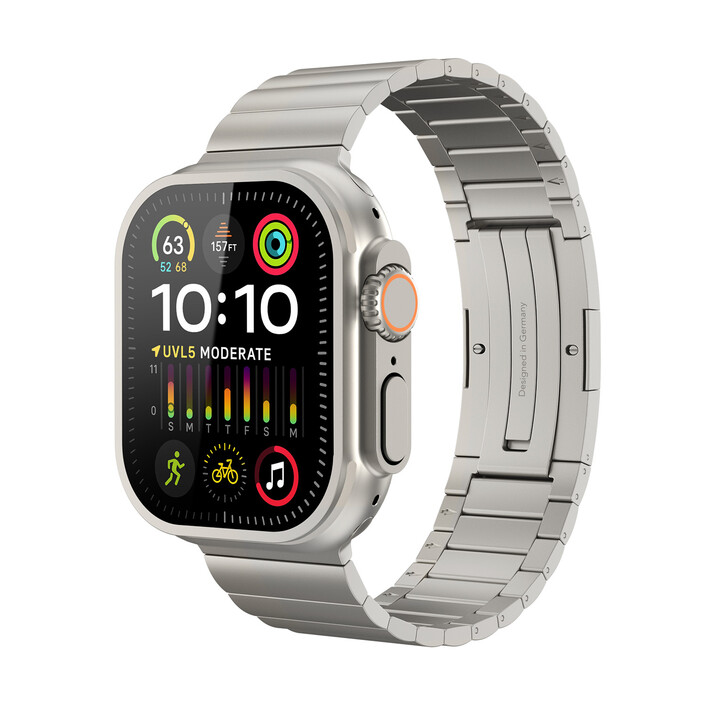 Vonmählen Titan Gliederarmband Pro für Apple Watch 44/45/46/49mm, beige
