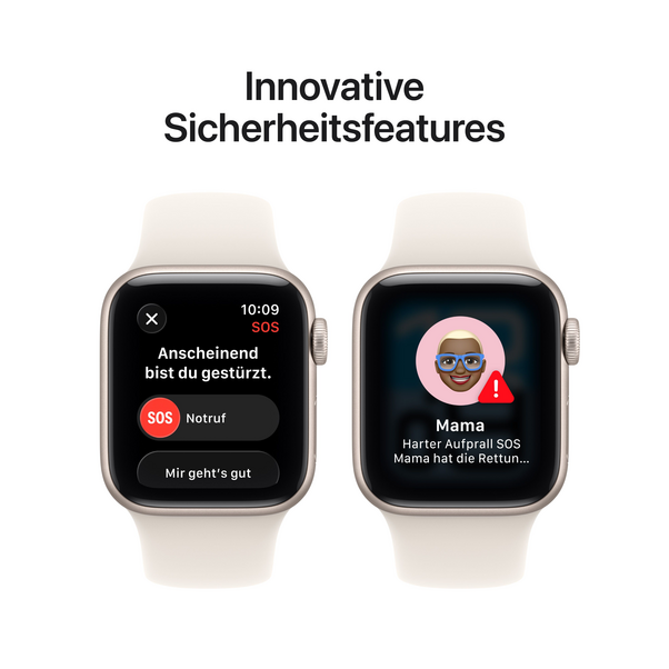 Apple Watch SE 3 GPS, 40 mm Aluminiumgehäuse Polarstern, Sportarmband Polarstern – M/L