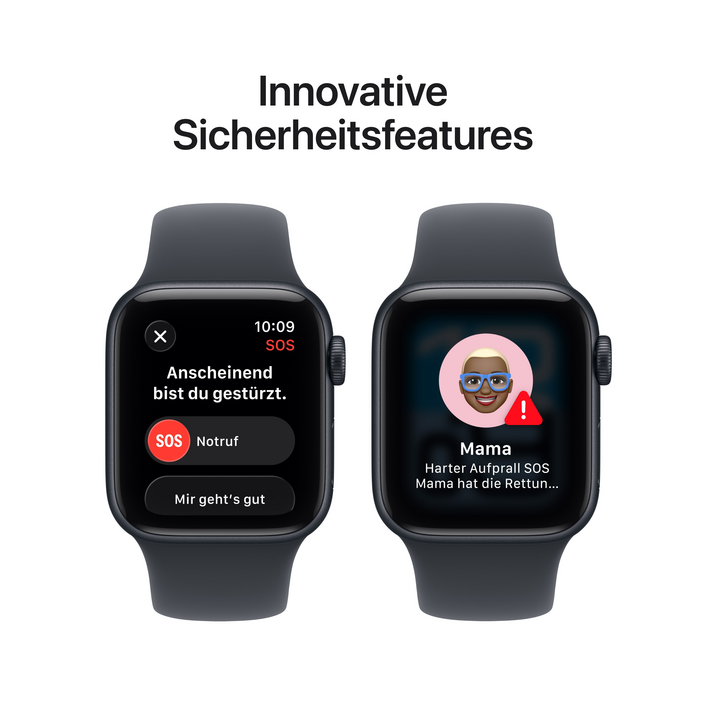 Apple Watch SE 3 GPS, 40 mm Aluminiumgehäuse Mitternacht, Sportarmband Mitternacht – S/M