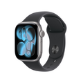 Sie sehen das Produktbild 01 von Apple Watch Series 11 GPS + Cellular, 42 mm Aluminiumgehäuse Space Grau, Sportarmband Schwarz - S/M Apple Watch Series 11 GPS + Cellular, 42 mm Aluminiumgehäuse Space Grau, Sportarmband Schwarz - S/M