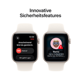 Apple Watch SE 3 GPS, 44 mm Aluminiumgehäuse Polarstern, Sportarmband Polarstern – M/L