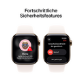 Apple Watch Series 11 GPS + Cellular, 42 mm Titangehäuse Gold, Sportarmband Blassrosa - S/M