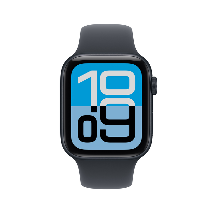 Apple Watch SE 3 GPS, 44 mm Aluminiumgehäuse Mitternacht, Sportarmband Mitternacht – S/M