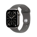 Apple Watch Series 11 GPS + Cellular, 46 mm Titangehäuse Natur, Sportarmband Steingrau - M/L