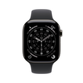 Apple Watch Series 11 GPS + Cellular, 46 mm Titangehäuse Schiefer, Sportarmband Schwarz - S/M