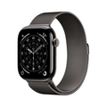 Apple Watch Series 11 GPS + Cellular, 46 mm Titangehäuse Schiefer, Milanaise Armband Schiefer - S/M