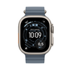 Apple Watch Ultra 3 GPS + Cellular, 49 mm Titangehäuse Natur, Ocean Armband Maritimblau
