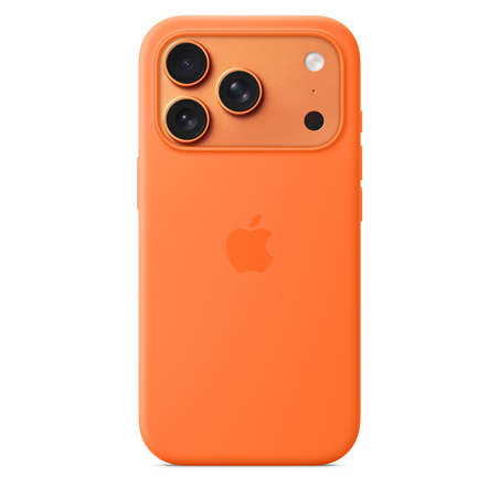 Sie sehen das Produktbild 01 von iPhone 17 Pro Silikon Case mit MagSafe - Orange iPhone 17 Pro Silikon Case mit MagSafe - Orange