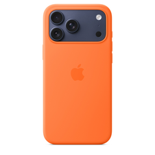 iPhone 17 Pro Max Silikon Case mit MagSafe - Orange