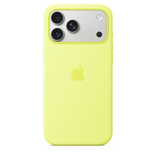 iPhone 17 Pro Max Silikon Case mit MagSafe - Neongelb