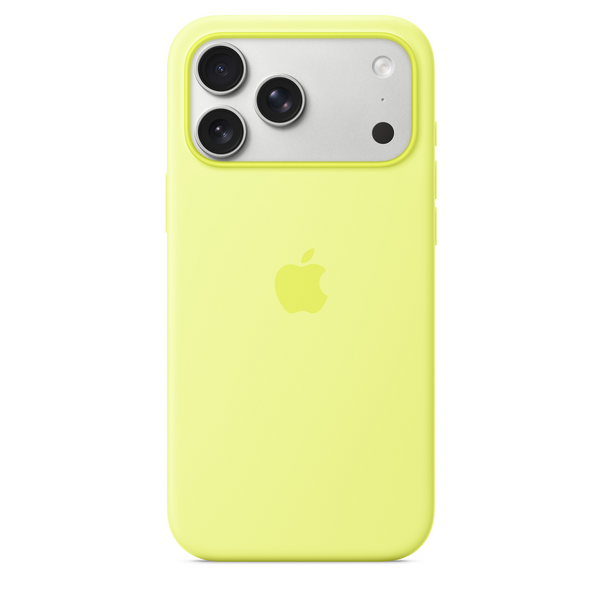 iPhone 17 Pro Max Silikon Case mit MagSafe - Neongelb