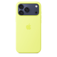 iPhone 17 Pro Max Silikon Case mit MagSafe - Neongelb