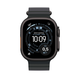 Apple Watch Ultra 3 GPS + Cellular, 49 mm Titangehäuse Schwarz, Ocean Armband Schwarz
