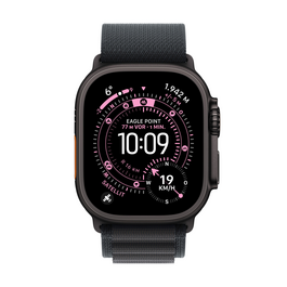Apple Watch Ultra 3 GPS + Cellular, 49 mm Titangehäuse Schwarz, Alpine Loop Schwarz - Small