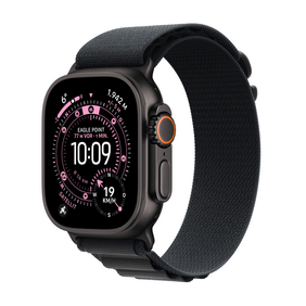Apple Watch Ultra 3 GPS + Cellular, 49 mm Titangehäuse Schwarz, Alpine Loop Schwarz - Medium