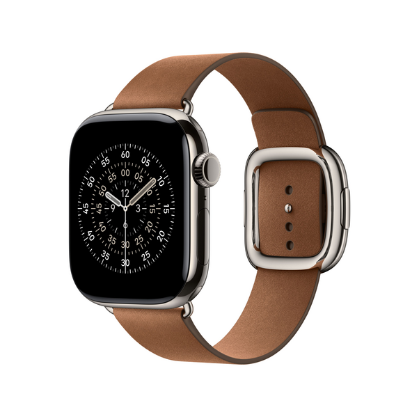 42 mm Armband mit Moderner Schließe Karamell - Large