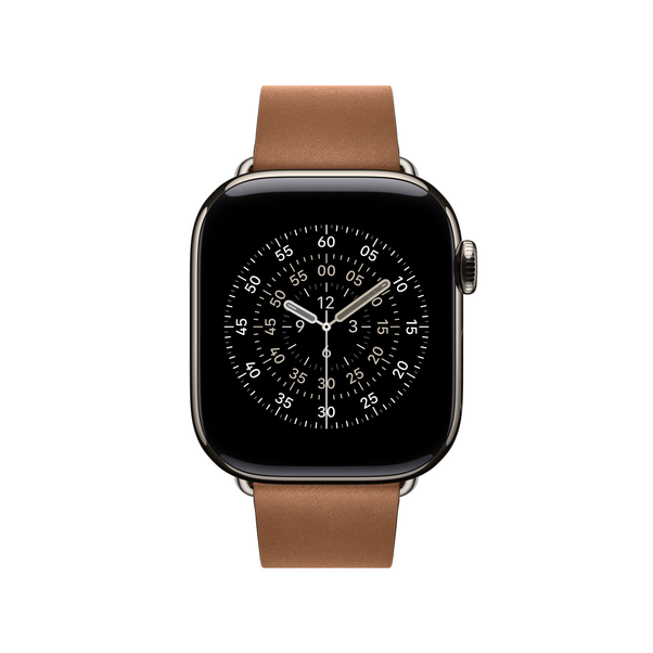 42 mm Armband mit Moderner Schließe Karamell - Large