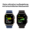 Apple Watch Ultra 3 GPS + Cellular, 49 mm Titangehäuse Schwarz, Trail Loop Schwarz/Kohlegrau - S/M