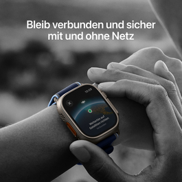 Apple Watch Ultra 3 GPS + Cellular, 49 mm Titangehäuse Schwarz, Trail Loop Schwarz/Kohlegrau - M/L