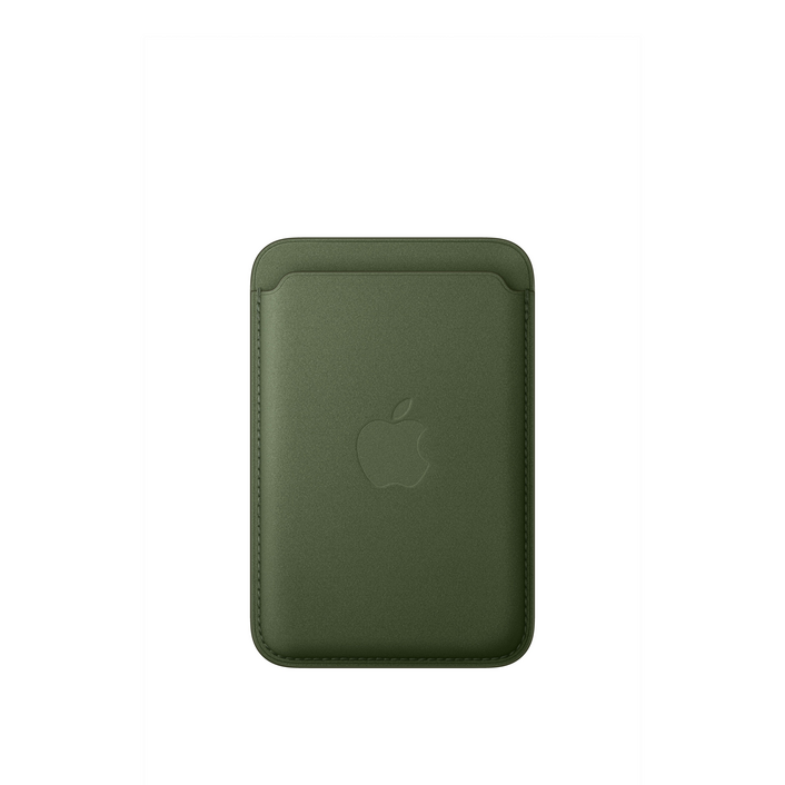 iPhone Feingewebe Wallet mit MagSafe – Moosgrün