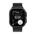 Apple Watch Ultra 3 GPS + Cellular, 49 mm Titangehäuse Schwarz, Milanaise Armband Titan Schwarz - Large