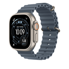 49 mm Ocean Armband Maritimblau - Titan Natur