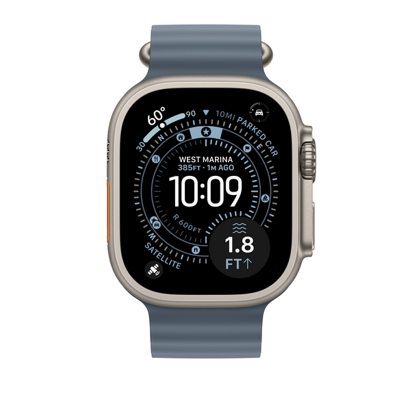 49 mm Ocean Armband Maritimblau - Titan Natur