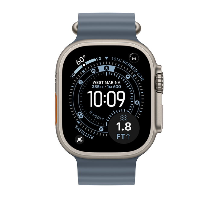 49 mm Ocean Armband Maritimblau - Titan Natur