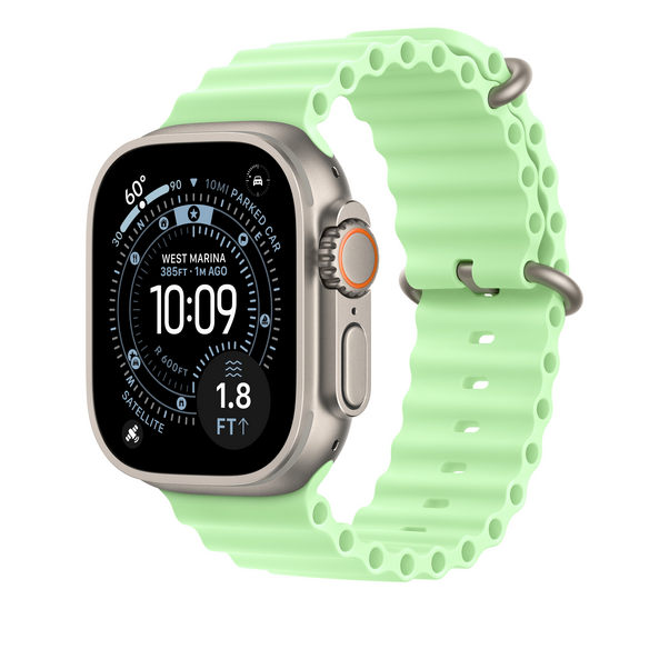 49 mm Ocean Armband Neongrün - Titan Natur