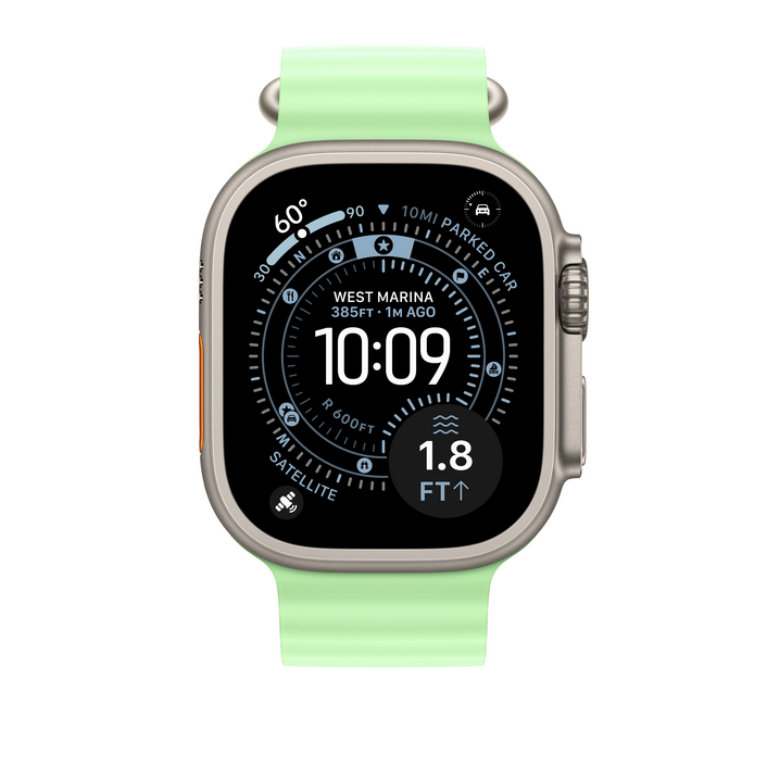 Verlängerung für 49 mm Ocean Armband Neongrün - Titan Natur