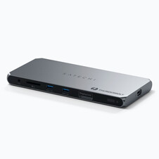 Sie sehen das Produktbild 02 von Satechi Thunderbolt 4 Docking Station mit Display Link, silber Satechi Thunderbolt 4 Docking Station mit Display Link, silber