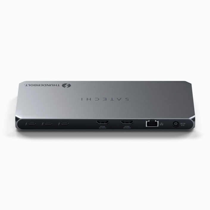 Satechi Thunderbolt 4 Docking Station mit Display Link, silber