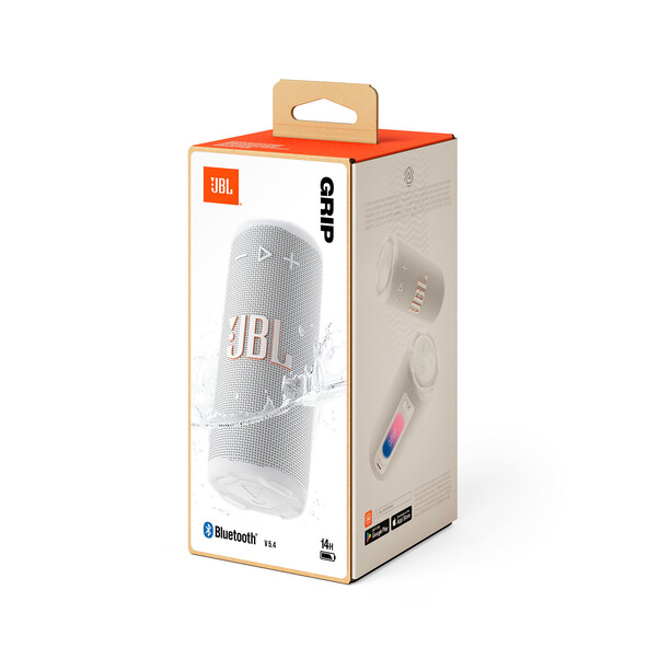 JBL Grip, kompakter Bluetooth-Lautsprecher, weiss