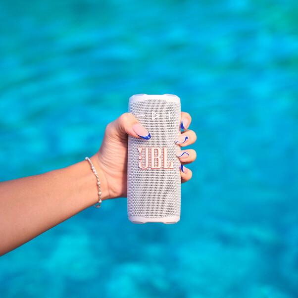JBL Grip, kompakter Bluetooth-Lautsprecher, weiss
