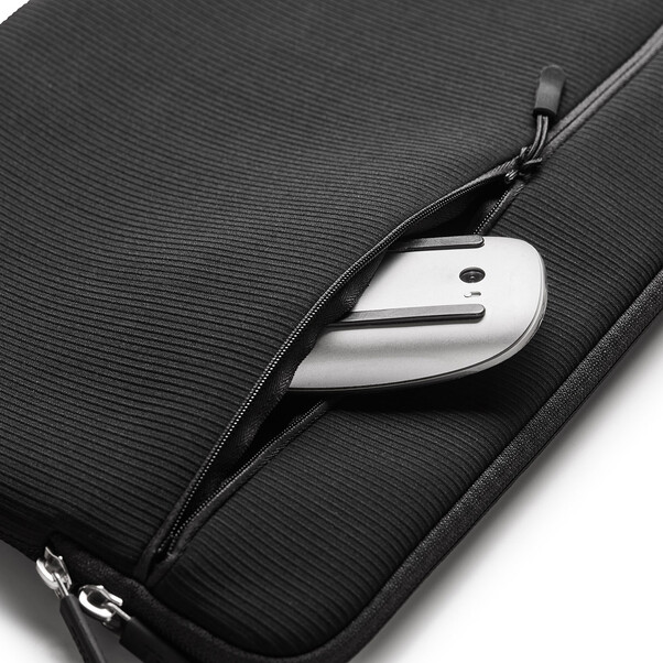 Trunk Textile Neopren Sleeve gerippt für MacBook Air/MacBook Pro 15&quot; mit Tasche, schwarz