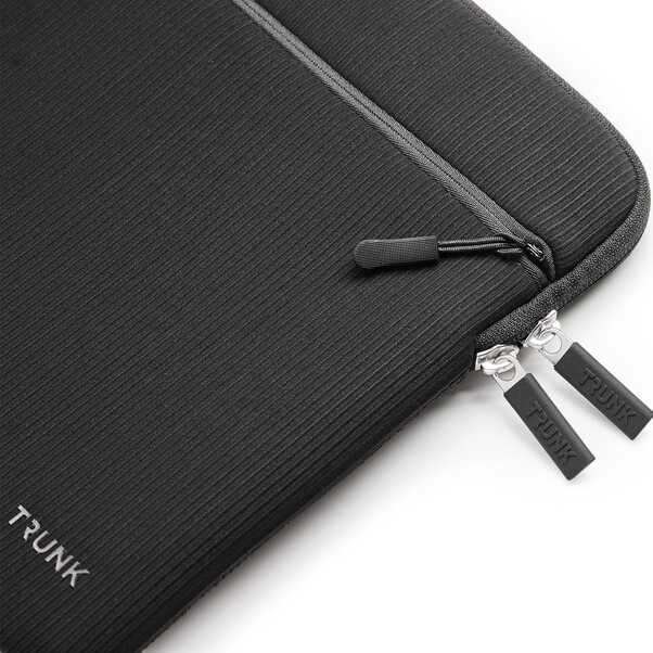 Trunk Textile Neopren Sleeve gerippt für MacBook Air/MacBook Pro 13&quot; mit Tasche, schwarz
