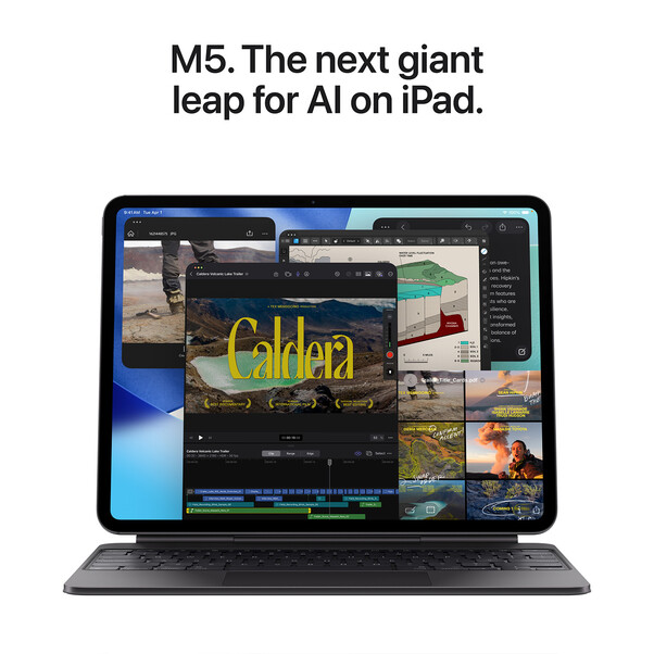 iPad Pro 13&quot; Wi-Fi mit Standardglas, 256GB, Space Schwarz