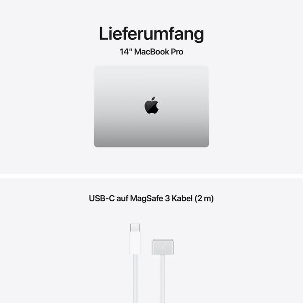 MacBook Pro 14" mit M5 Chip mit 10-Core CPU und 10-Core GPU, 24GB, 1TB SSD, Silber