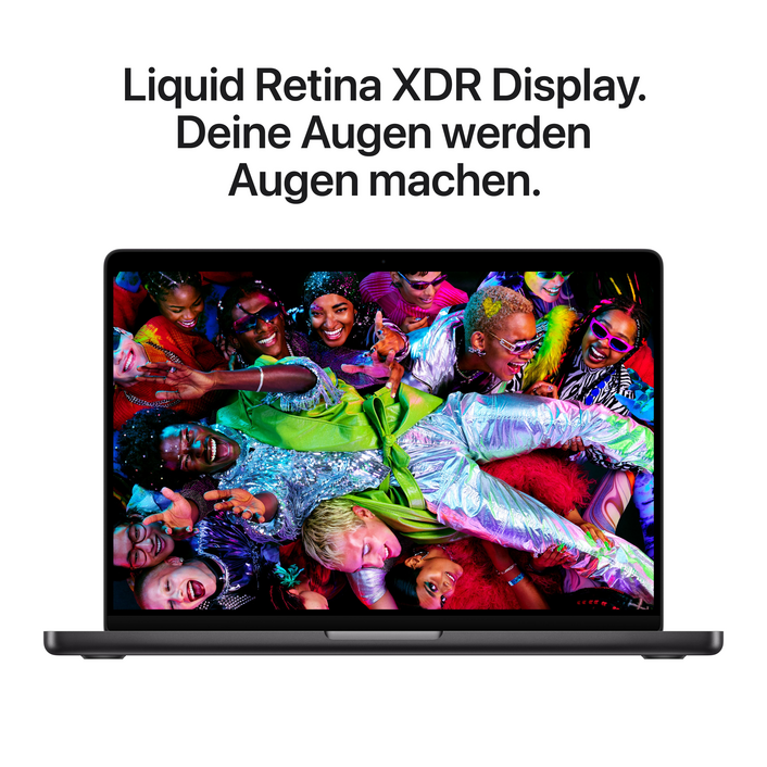 Sie sehen das Produktbild 06 von MacBook Pro 14" mit M5 Chip mit 10-Core CPU und 10-Core GPU, 16GB, 512GB SSD, Space Schwarz MacBook Pro 14" mit M5 Chip mit 10-Core CPU und 10-Core GPU, 16GB, 512GB SSD, Space Schwarz