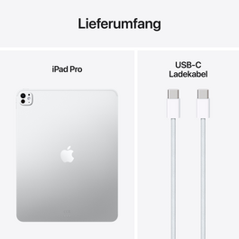 iPad Pro 13" Wi-Fi mit Standardglas, 256GB, Silber